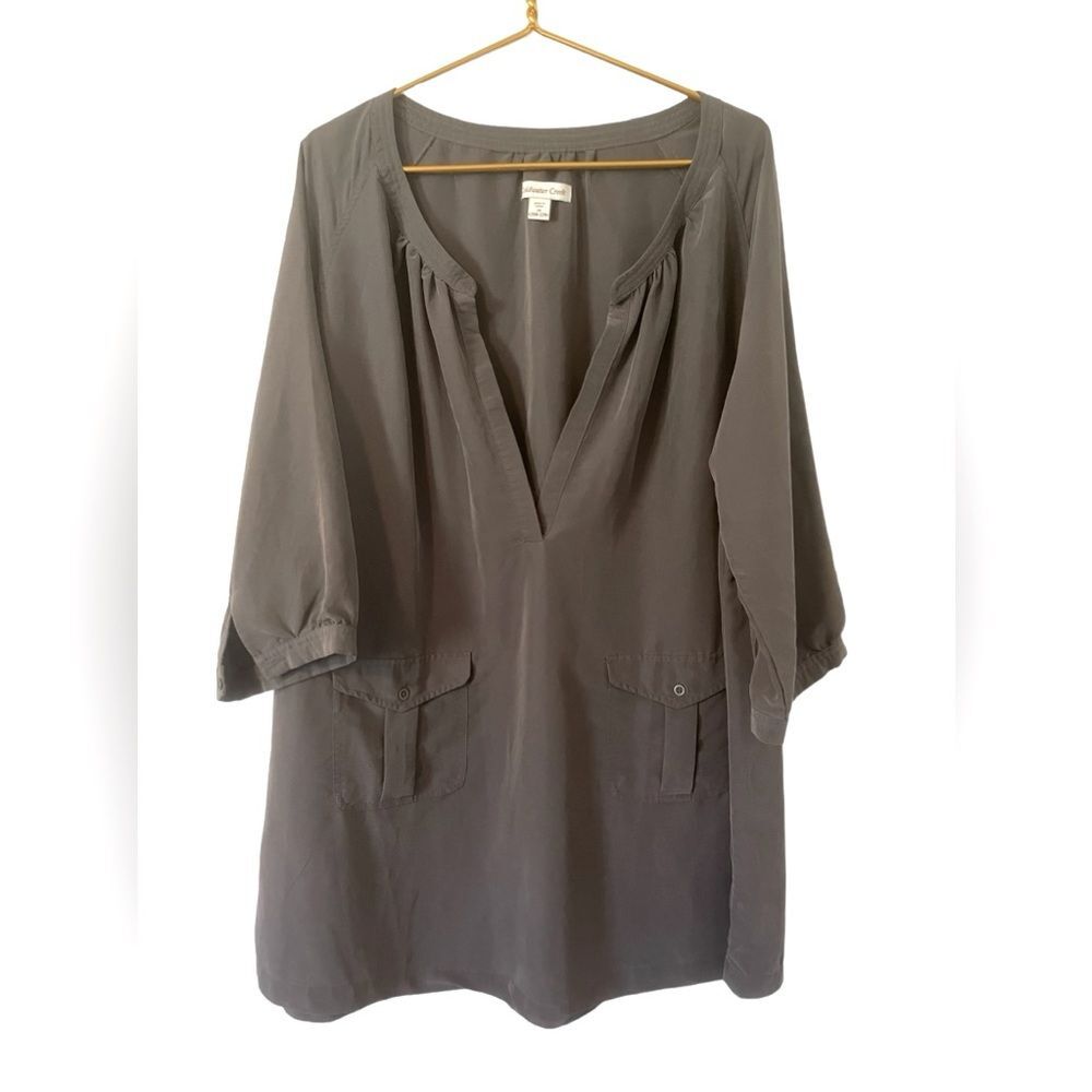 Coldwater Creek Gray Tunic Top, Woman’s Size 2X (20w/22w)